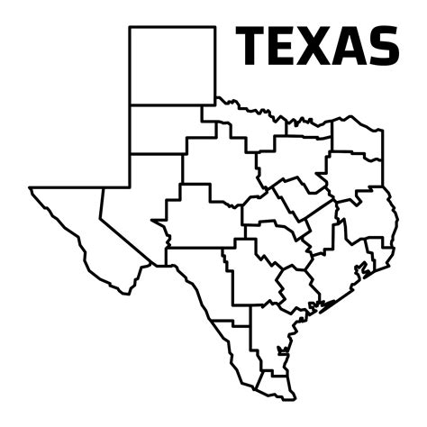 Printable Texas Map Sketch Coloring Page