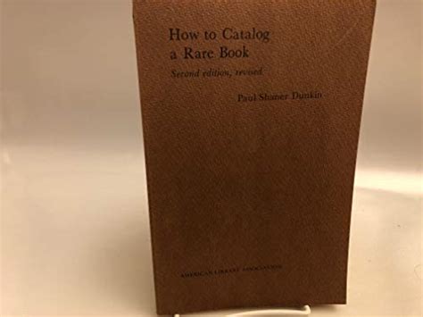 How To Catalog Sic A Rare Book By Shaner Paul Shaner Good Soft