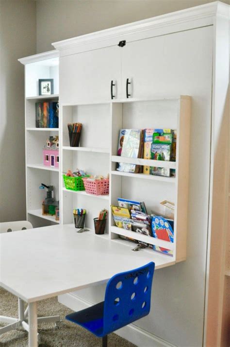 By day, this modern take on the murphy bed features a long desk that can accommodate all your home office needs. DIY Murphy Beds That'll Save Precious Floor Space in Your ...