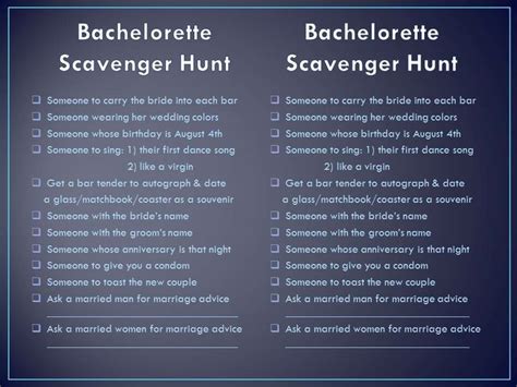 classy and silly bachelorette scavenger hunt checklist bachelorette scavenger hunt awesome