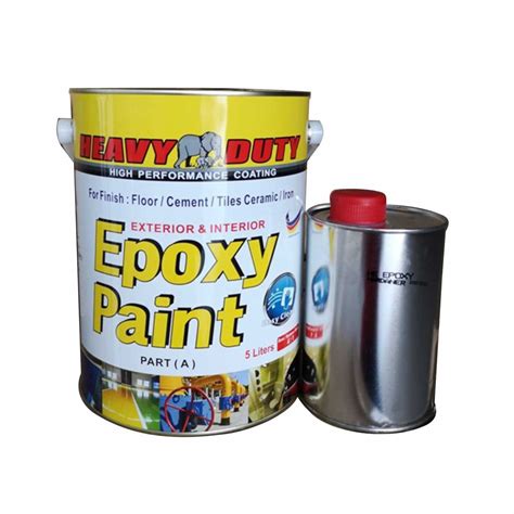 5 Liter Heavy Duty Two Pack Epoxy Floor Paint 4 Liter 1 Liter