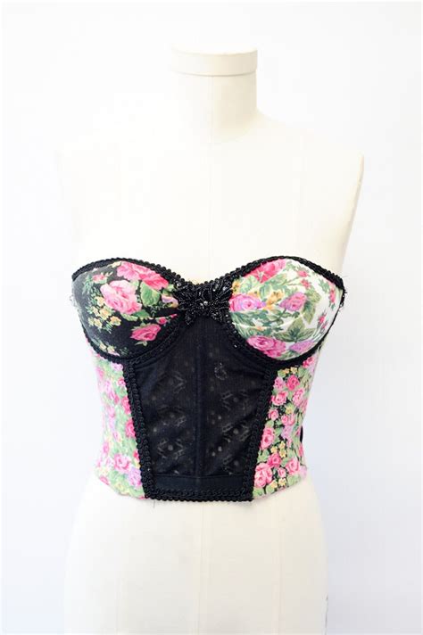 Floral Bustier Cropped Floral Bustier Bustier Top Floral