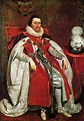 King James I of England. 1620-1625. by Daniel Mytens. Knole Sevenoaks, Kent