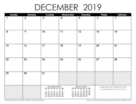 2019 Calendar Templates And Images