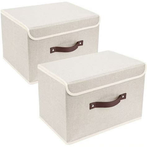 Storage Bins With Lids 2 Pack Foldable Kids Toy Storage Baskets
