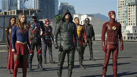 Supergirl Flash Arrow And Legends Assemble In Crossover Posters