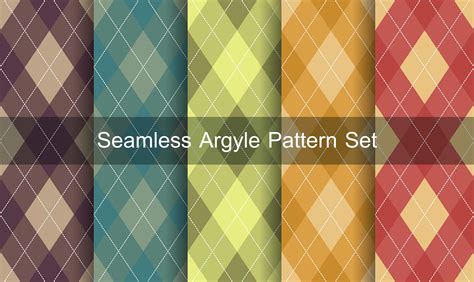Seamless Argyle Pattern Set 700967 Vector Art At Vecteezy