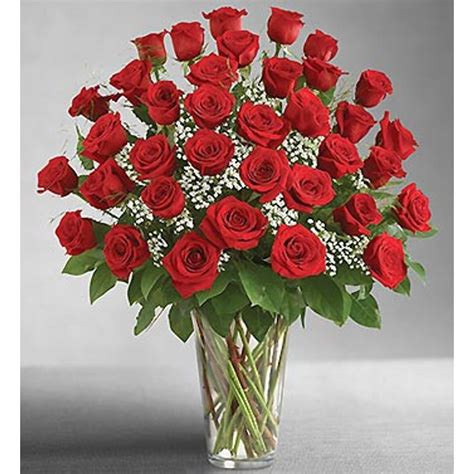 3 Dozen Deluxe Red Roses Elegant Flowers Fresno Florists Flowers In