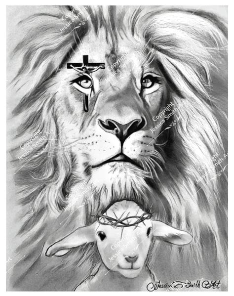Print 211 Lion Of Judah Lamb Of God Etsy