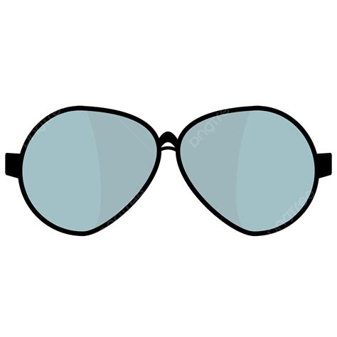 Gambar Kacamata Hitam Biru Bingkai Hitam Transparan Png Clipart Biru