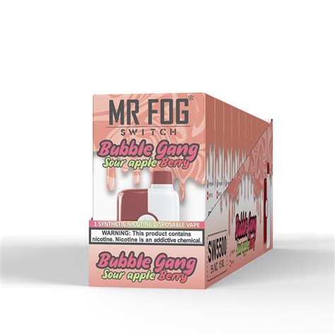 Mr Fog Switch 5500 Puffs Bubble Gang Sour Apple Berry Mr Fog
