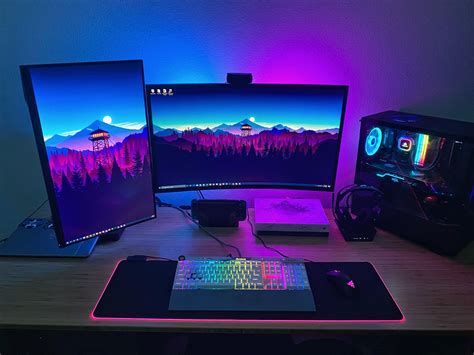 This Sub Has Been A Huge Inspiration For My Current Setup My Wfh Gaming Setup Best Gaming