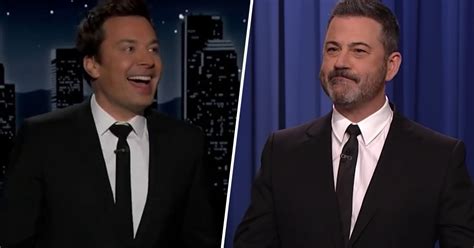Jimmy Fallon Jimmy Kimmel Switch Places In Late Night April Fools Day Prank