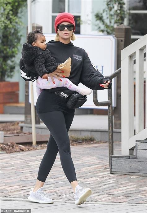 Khloe Kardashian Slips Into Tight Leggings As She Takes True For Lunch