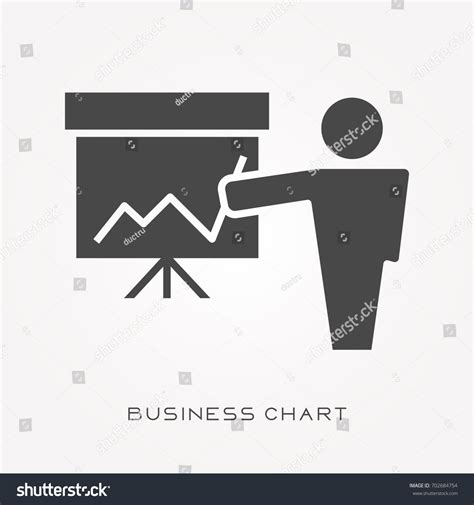 Silhouette Icon Business Chart Stock Vector Royalty Free 702684754