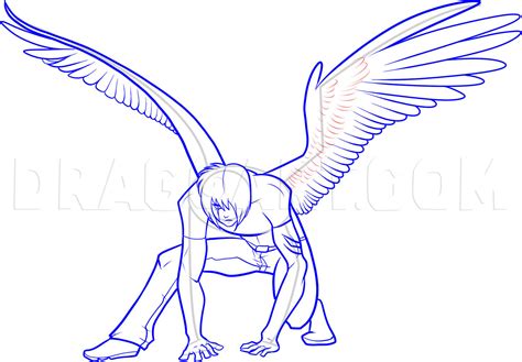 How To Draw Anime Wings Draw An Anime Angel Coloring Page Trace Drawing