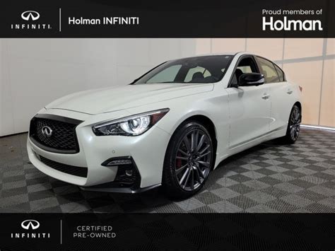 Certified Pre Owned 2021 Infiniti Q50 Red Sport 400 4d Sedan In Maple