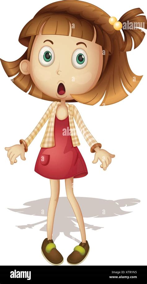 Detailed Illustration Of Surprised Girl Stock Vector Image And Art Alamy