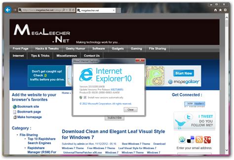 Download Internet Explorer 10 Release Preview For Microsoft Windows 7