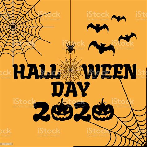 Design Of Happy Halloween 2020 Text For Halloween Day Stock