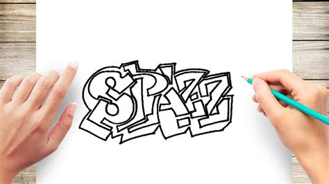 Beginner Easy Graffiti Sketch Step By Step How To Draw Graffiti Letters Write Simple In