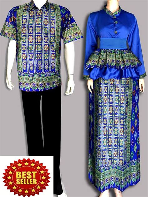 Maybe you would like to learn more about one of these? Jual Couple Gamis Peplum Batik Songket Palembang Biru di ...