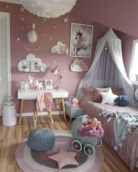 Rosa Kinderzimmer Mädchen Deko Ideen Einhorn Wolken Design Nursery