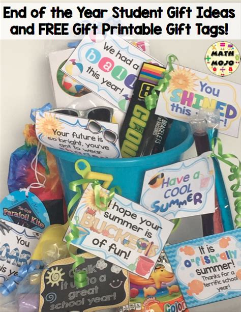 You'll find quality phrases to help you communicate the yearly accomplishments and current needs improvement of your elementary students. End of the Year Gift Tag FREEBIE | Student gifts, School gifts, Preschool gifts