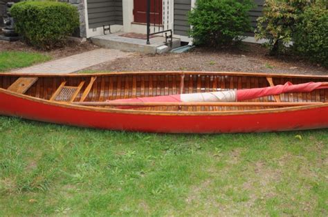 Wood Old Town Sail Canoe Wood 48389 18 Foot Canoeing Boats Ship