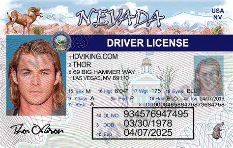Nevada Nv Drivers License Psd Template Download