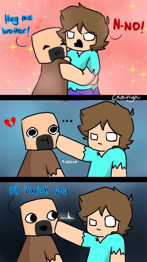 Notch And Herobrine Minecraft Ships Minecraft Comics Minecraft Drawings Minecraft Pictures