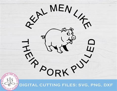 Real Men Like Their Pork Pulled Svg Funny Bbq Apron Svg Etsy