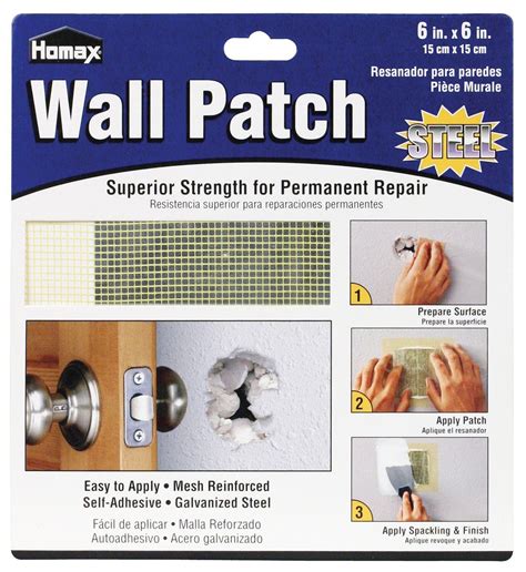 Homax Group 5506 Heavy Duty Self Adhesive Wall Repair Patch 6 Inch X 6