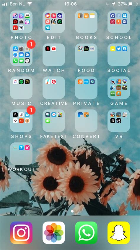 Aesthetic Cute Homescreen Organize Apps On Iphone Phone Apps Iphone