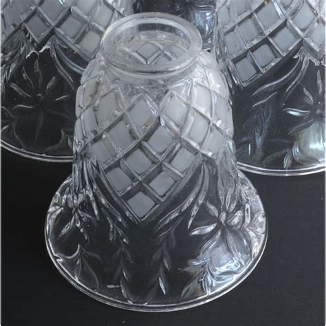 Vintage Cut Glass Light Shade Covers Set Of 6 Chairish