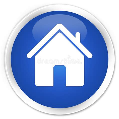 Home Icon Premium Blue Round Button Stock Illustration Illustration