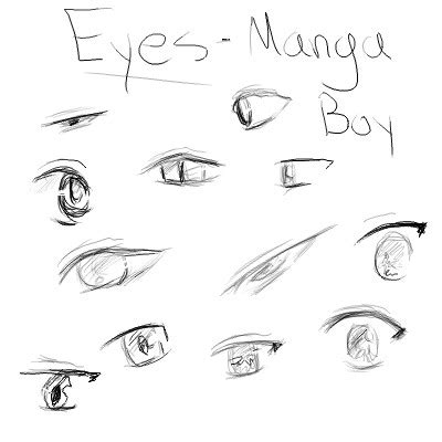 We'll also add some of the strong highlights that occur on the bottom eyelid. manga Drawing Tutorial - How to draw - How To Draw Male ...