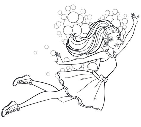 🖍️ Barbie Dreamtopia Printable Coloring Page For Free