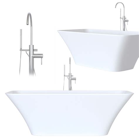 Freestanding Double Ended Solid Surface Bath 3d Model For Corona