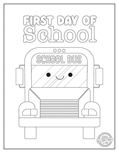 My First Day Of School Coloring Pages Coloring Pages