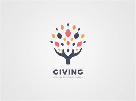 Giving Logo Colored By Dtail Studio On Dribbble