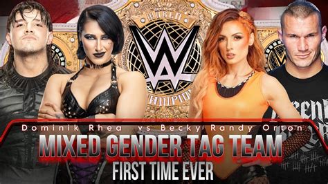 Wwe K Dominik Mysterio Rhea Ripley Vs Becky Lynch Randy Orton Mixed Gender Tag Team Match