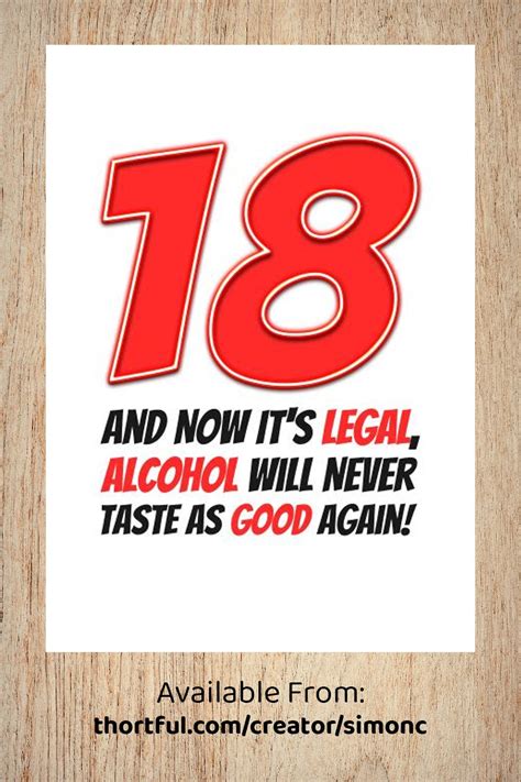 Alcohol Will Never Taste As Good Funny 18th Birthday Card Thortful In