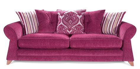 We have all sorts of cozy sofas to choose from. 4 Seater Pillow Back Sofa | Pink sofa bed, Pink leather sofas, Pink sofa