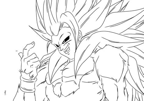 Dibujos Para Colorear De Dragon Ball Z Goku Fase 4 Dibujos De Goku