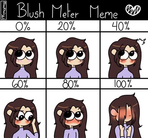 Blush Meter Meme Blackhair Art Illustrations Art Street