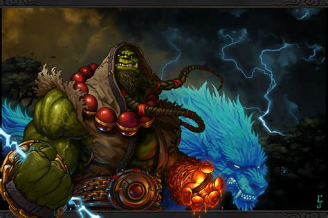 Fondos De Pantalla 3600x2400 Guerrero Chamán Orco World Of Warcraft