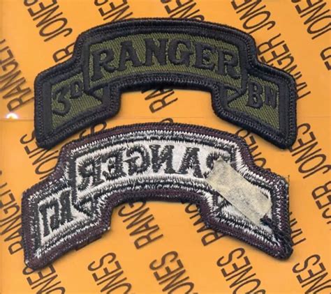 3rd Bn 75th Infantry Airborne Ranger Regt 1984 Od Green Black Scroll
