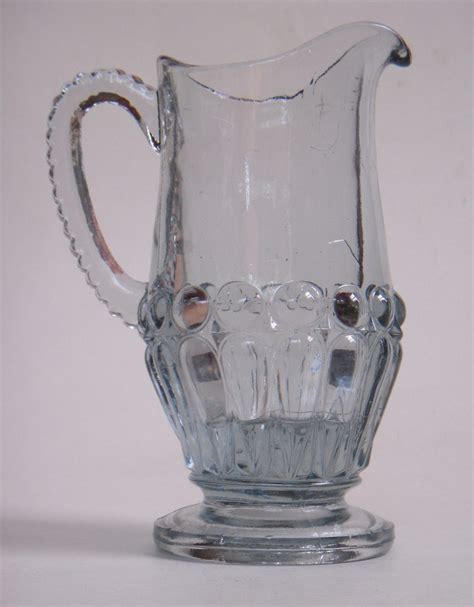 Eapg~beautiful Cock Eyed Pitcher~clear With A Hint Of Purple Collectors Weekly