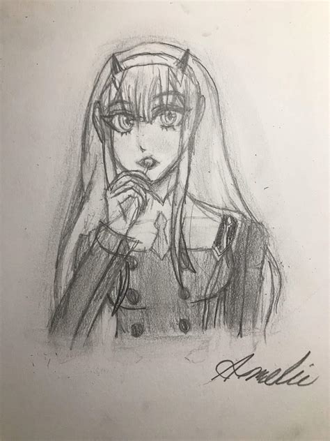 Zero Two Drawing Anime Amino